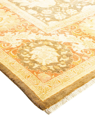 Traditional Mogul Green Wool Area Rug 8' 0" x 10' 2" - Solo Rugs