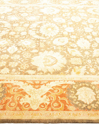 Traditional Mogul Green Wool Area Rug 8' 0" x 10' 2" - Solo Rugs