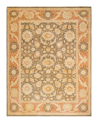 Traditional Mogul Green Wool Area Rug 8' 0" x 10' 2" - Solo Rugs