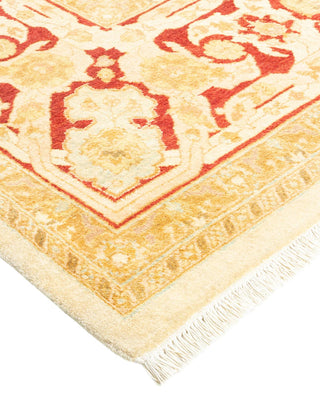 Traditional Mogul Ivory Wool Area Rug 8' 1" x 10' 2" - Solo Rugs