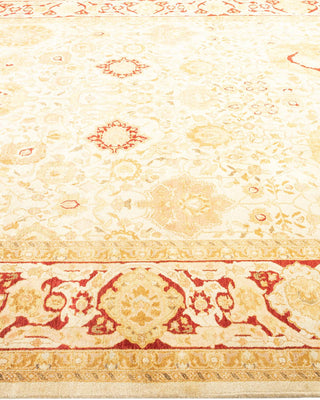 Traditional Mogul Ivory Wool Area Rug 8' 1" x 10' 2" - Solo Rugs