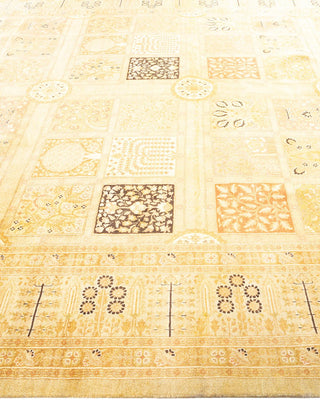 Traditional Mogul Ivory Wool Runner 8' 2" x 14' 5" - Solo Rugs