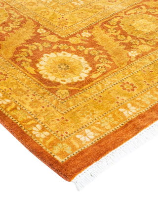 Traditional Mogul Brown Wool Area Rug 8' 0" x 10' 7" - Solo Rugs