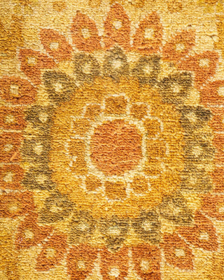 Traditional Mogul Brown Wool Area Rug 8' 0" x 10' 7" - Solo Rugs