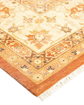 Traditional Mogul Brown Wool Area Rug 8' 3" x 10' 3" - Solo Rugs