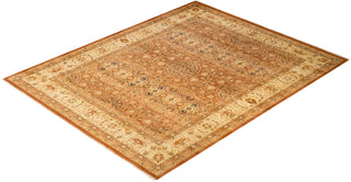 Traditional Mogul Brown Wool Area Rug 8' 3" x 10' 3" - Solo Rugs