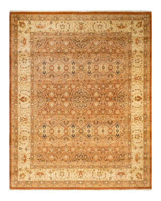 Traditional Mogul Brown Wool Area Rug 8' 3" x 10' 3" - Solo Rugs