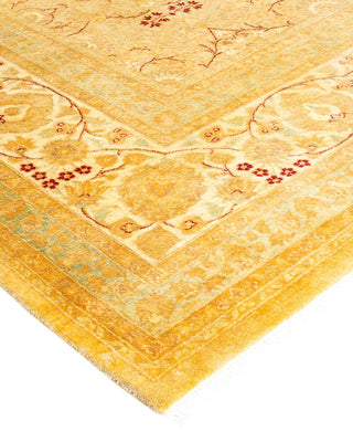 Traditional Mogul Ivory Wool Area Rug 8' 3" x 10' 3" - Solo Rugs