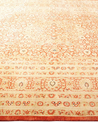 Traditional Mogul Orange Wool Area Rug 8' 3" x 10' 1" - Solo Rugs
