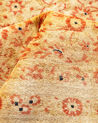 Traditional Mogul Orange Wool Area Rug 8' 3" x 10' 1" - Solo Rugs