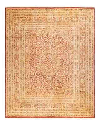 Traditional Mogul Orange Wool Area Rug 8' 3" x 10' 1" - Solo Rugs