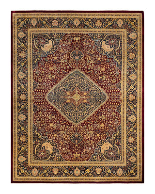 Traditional Mogul Red Wool Area Rug 8' 3" x 10' 8" - Solo Rugs
