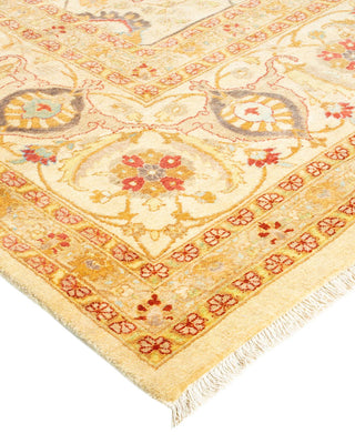 Traditional Mogul Ivory Wool Area Rug 8' 1" x 10' 8" - Solo Rugs