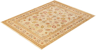 Traditional Mogul Ivory Wool Area Rug 8' 1" x 10' 8" - Solo Rugs