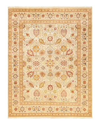 Traditional Mogul Ivory Wool Area Rug 8' 1" x 10' 8" - Solo Rugs
