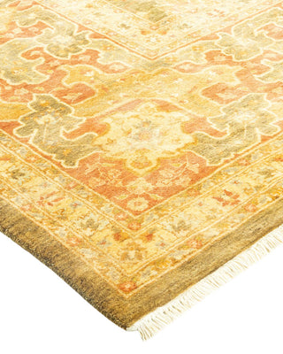Traditional Mogul Green Wool Area Rug 8' 3" x 10' 5" - Solo Rugs
