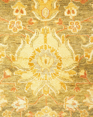 Traditional Mogul Green Wool Area Rug 8' 3" x 10' 5" - Solo Rugs