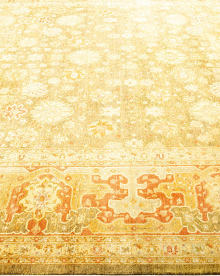 Traditional Mogul Green Wool Area Rug 8' 3" x 10' 5" - Solo Rugs