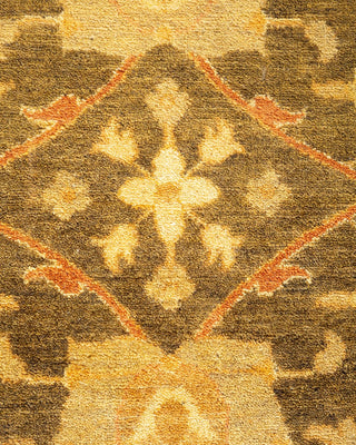 Traditional Mogul Green Wool Area Rug 8' 2" x 10' 1" - Solo Rugs