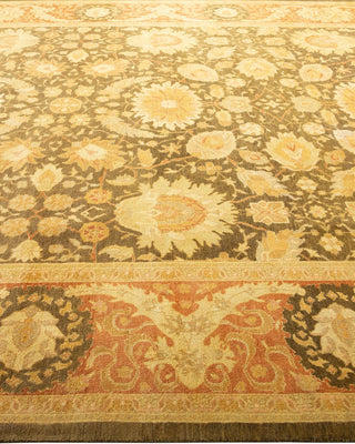 Traditional Mogul Green Wool Area Rug 8' 2" x 10' 1" - Solo Rugs