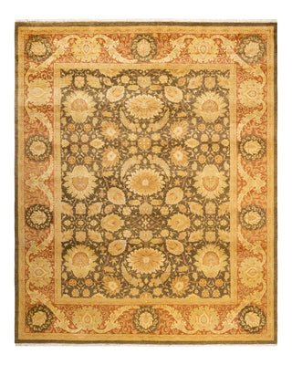 Traditional Mogul Green Wool Area Rug 8' 2" x 10' 1" - Solo Rugs