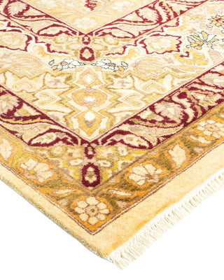 Traditional Mogul Ivory Wool Area Rug 8' 1" x 10' 1" - Solo Rugs