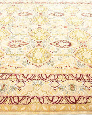Traditional Mogul Ivory Wool Area Rug 8' 1" x 10' 1" - Solo Rugs