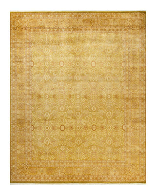 Traditional Mogul Green Wool Area Rug 8' 2" x 10' 4" - Solo Rugs