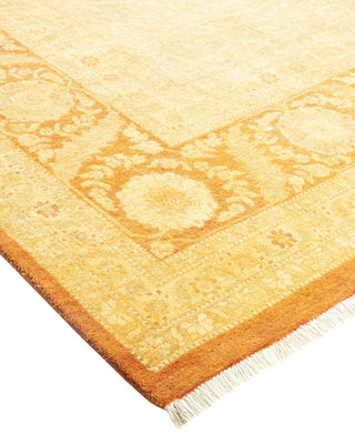 Traditional Mogul Orange Wool Area Rug 8' 4" x 10' 3" - Solo Rugs