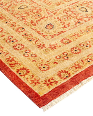 Traditional Mogul Orange Wool Area Rug 8' 3" x 9' 10" - Solo Rugs