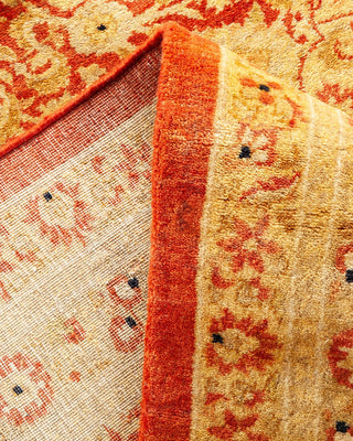 Traditional Mogul Orange Wool Area Rug 8' 3" x 9' 10" - Solo Rugs