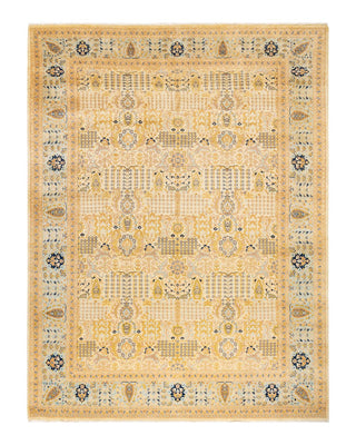Traditional Mogul Ivory Wool Area Rug 8' 1" x 10' 9" - Solo Rugs