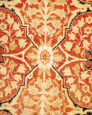 Traditional Mogul Orange Wool Area Rug 8' 2" x 10' 7" - Solo Rugs