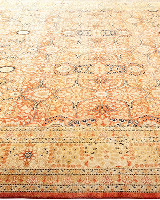 Traditional Mogul Orange Wool Area Rug 8' 2" x 10' 7" - Solo Rugs