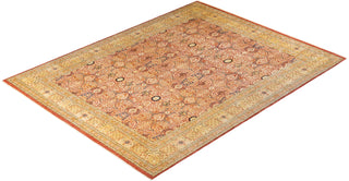 Traditional Mogul Orange Wool Area Rug 8' 2" x 10' 7" - Solo Rugs