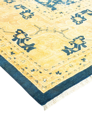 Traditional Mogul Blue Wool Area Rug 8' 4" x 9' 10" - Solo Rugs