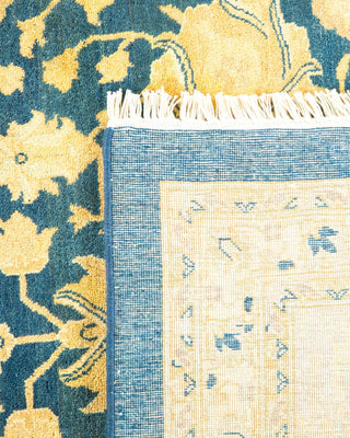 Traditional Mogul Blue Wool Area Rug 8' 4" x 9' 10" - Solo Rugs