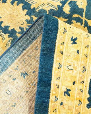 Traditional Mogul Blue Wool Area Rug 8' 4" x 9' 10" - Solo Rugs