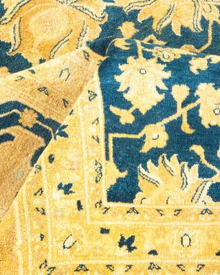 Traditional Mogul Blue Wool Area Rug 8' 4" x 9' 10" - Solo Rugs