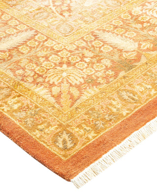 Traditional Mogul Orange Wool Area Rug 8' 2" x 10' 4" - Solo Rugs