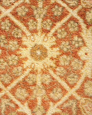 Traditional Mogul Orange Wool Area Rug 8' 2" x 10' 4" - Solo Rugs