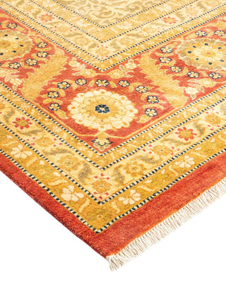 Traditional Mogul Orange Wool Area Rug 8' 3" x 10' 5" - Solo Rugs