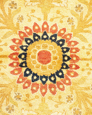 Traditional Mogul Orange Wool Area Rug 8' 3" x 10' 5" - Solo Rugs