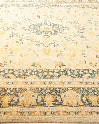 Traditional Mogul Ivory Wool Area Rug 8' 1" x 9' 10" - Solo Rugs
