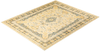 Traditional Mogul Ivory Wool Area Rug 8' 1" x 9' 10" - Solo Rugs