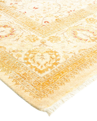 Traditional Mogul Ivory Wool Area Rug 8' 3" x 10' 5" - Solo Rugs