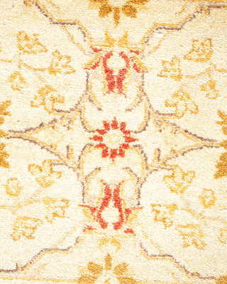 Traditional Mogul Ivory Wool Area Rug 8' 3" x 10' 5" - Solo Rugs