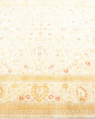 Traditional Mogul Ivory Wool Area Rug 8' 3" x 10' 5" - Solo Rugs
