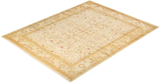 Traditional Mogul Ivory Wool Area Rug 8' 3" x 10' 5" - Solo Rugs
