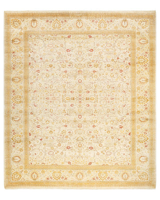 Traditional Mogul Ivory Wool Area Rug 8' 3" x 10' 5" - Solo Rugs